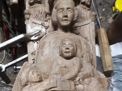 Sculpture vierge d'Arzacq