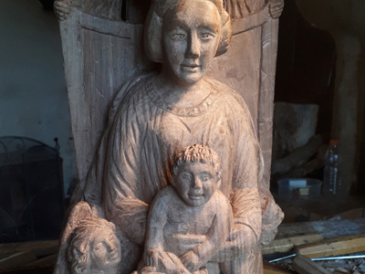 Sculpture vierge d'Arzacq